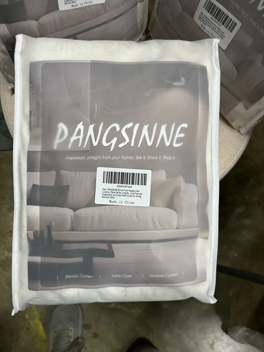 Pangsinne Thick Linen Semi Sheer Curtains